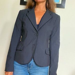 Theory Cotton striped blazer